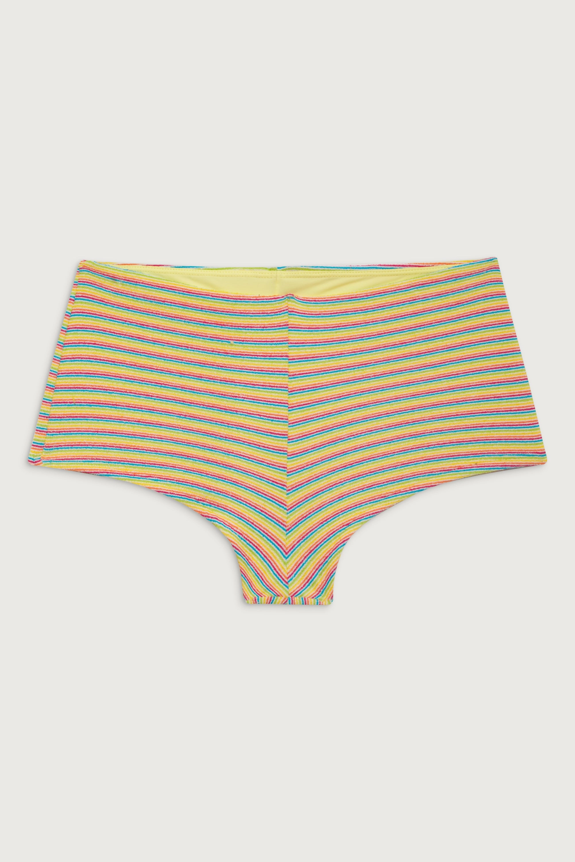 Genevieve Terry Boy Short Bikini Bottom - Lovers Stripe