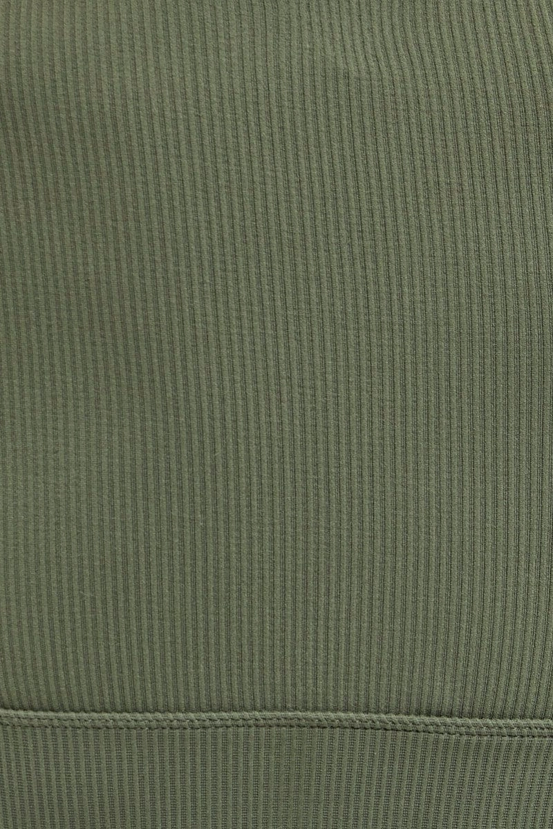 Green Top Long Sleeve Seamless