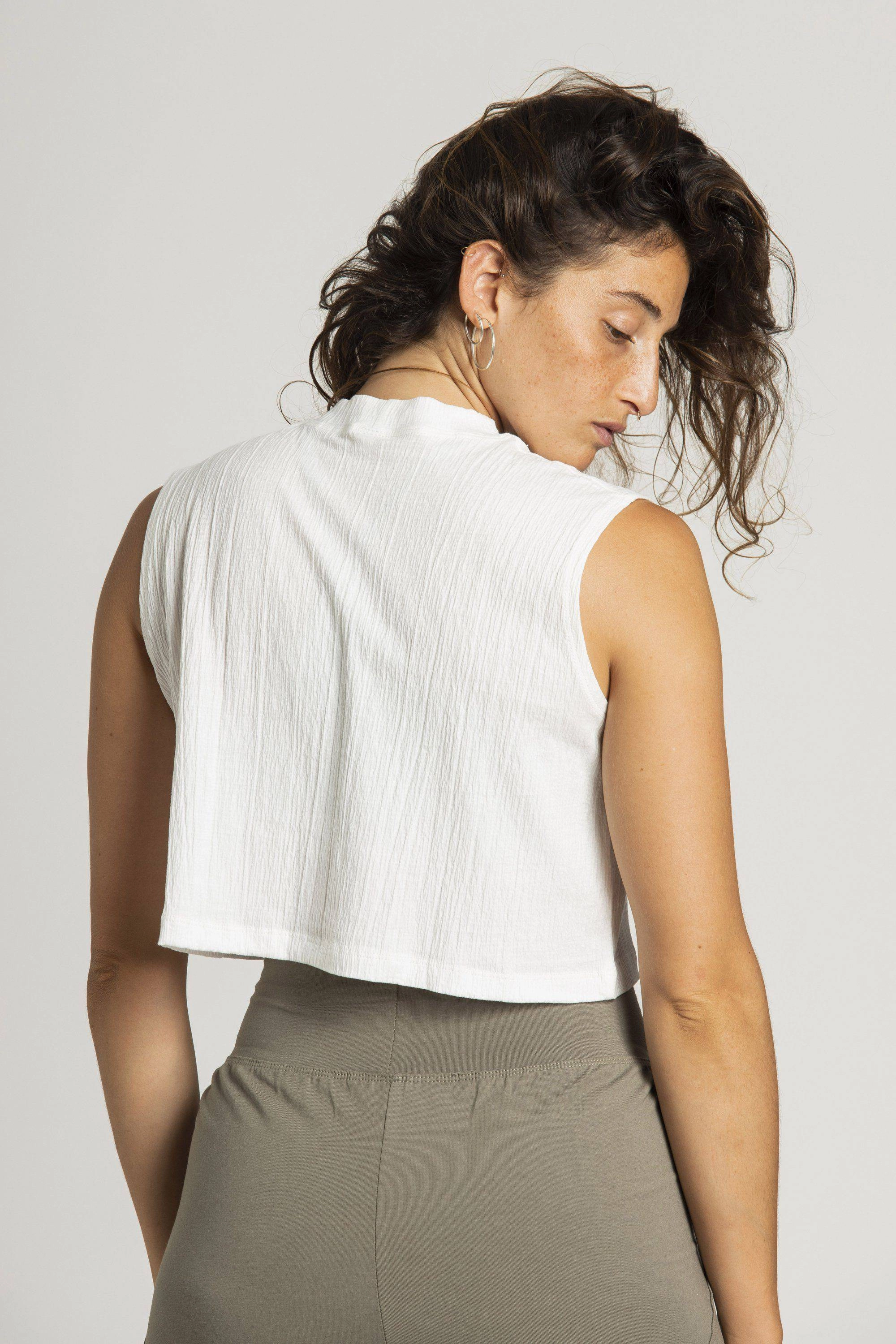 High Neck Crop Box Top