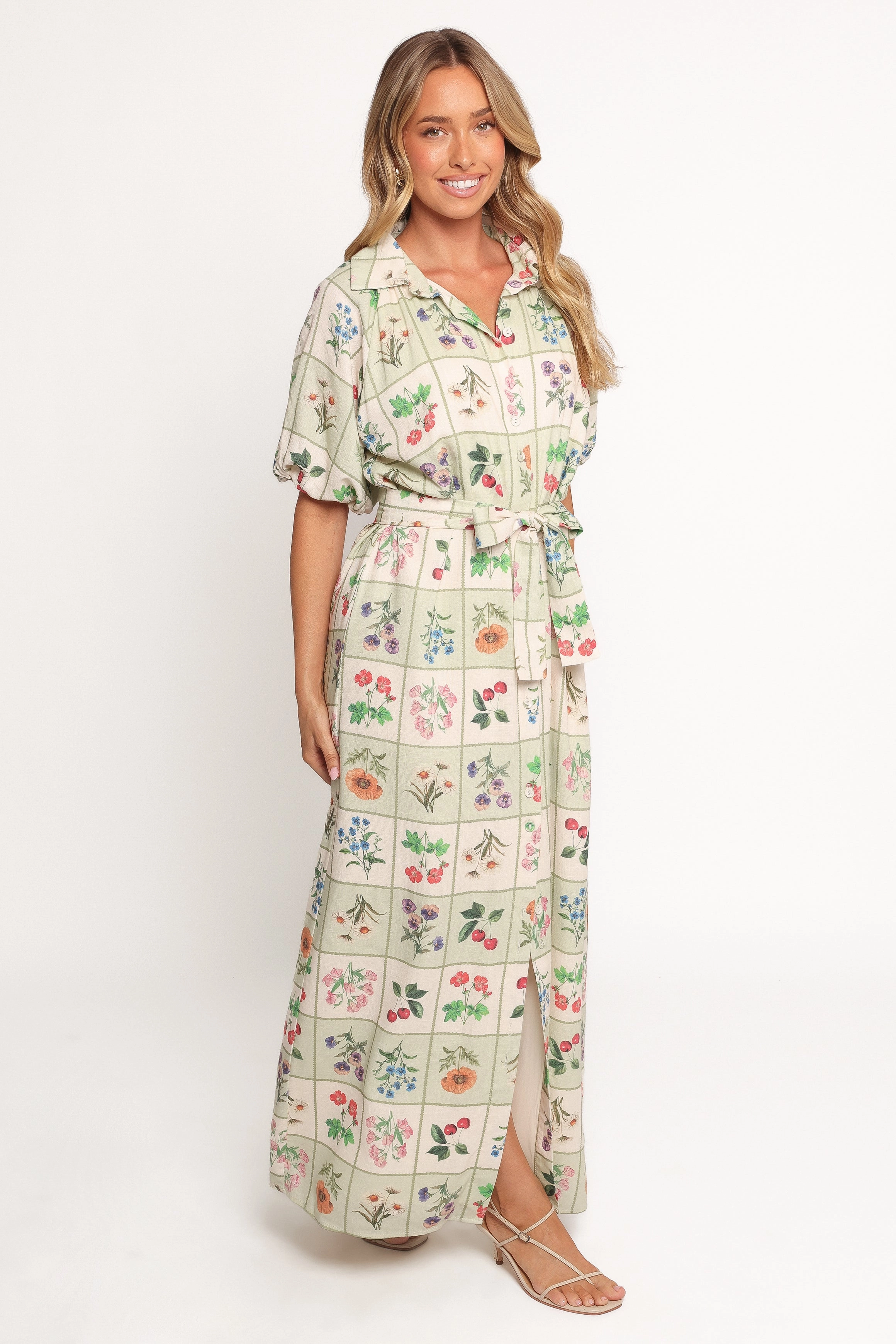 James Button Through Maxi Dress - Flower Market