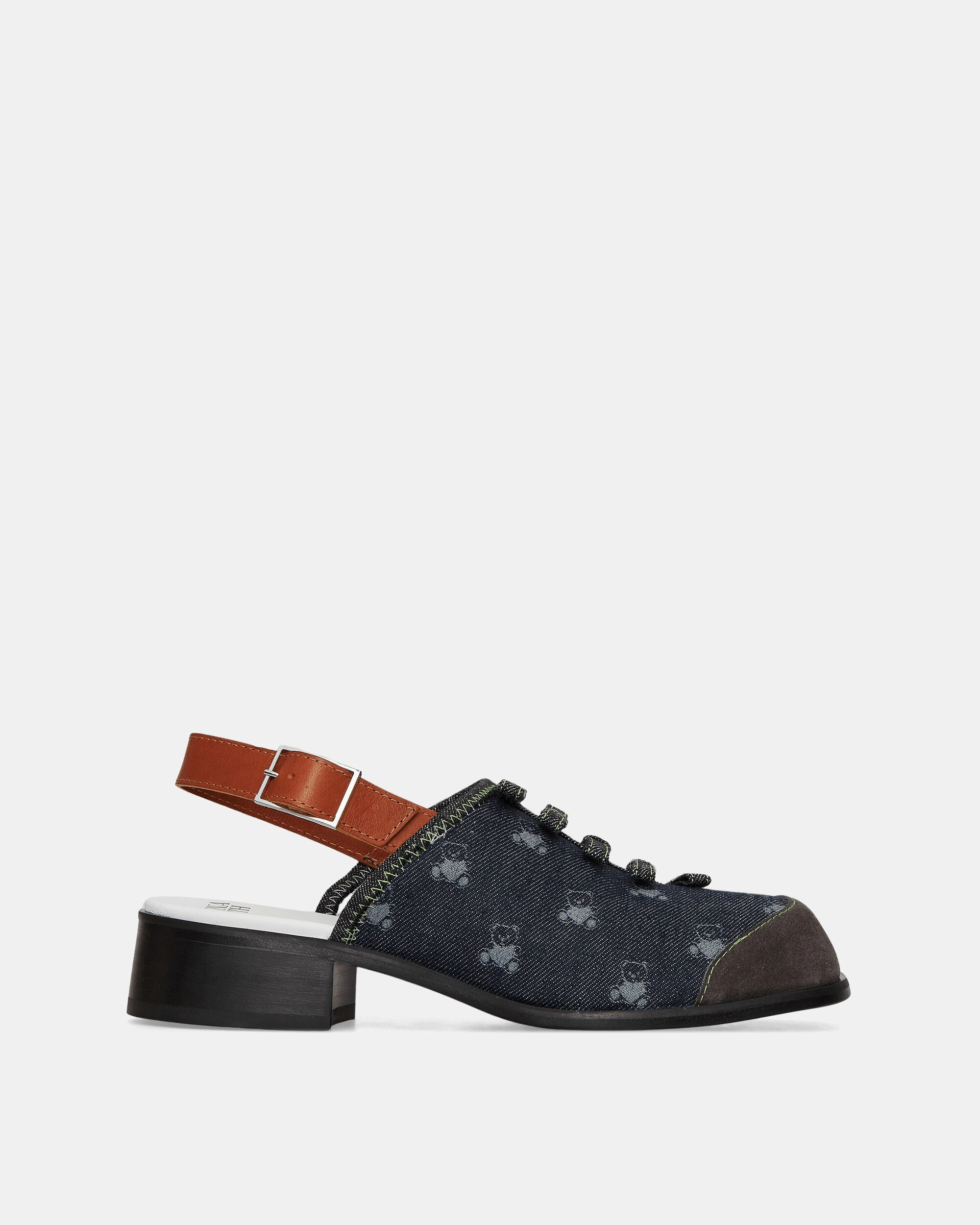 Jessie Teddy Denim Sandals Blue