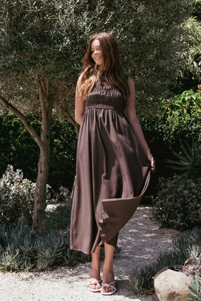 Lanna Maxi Dress - Chocolate