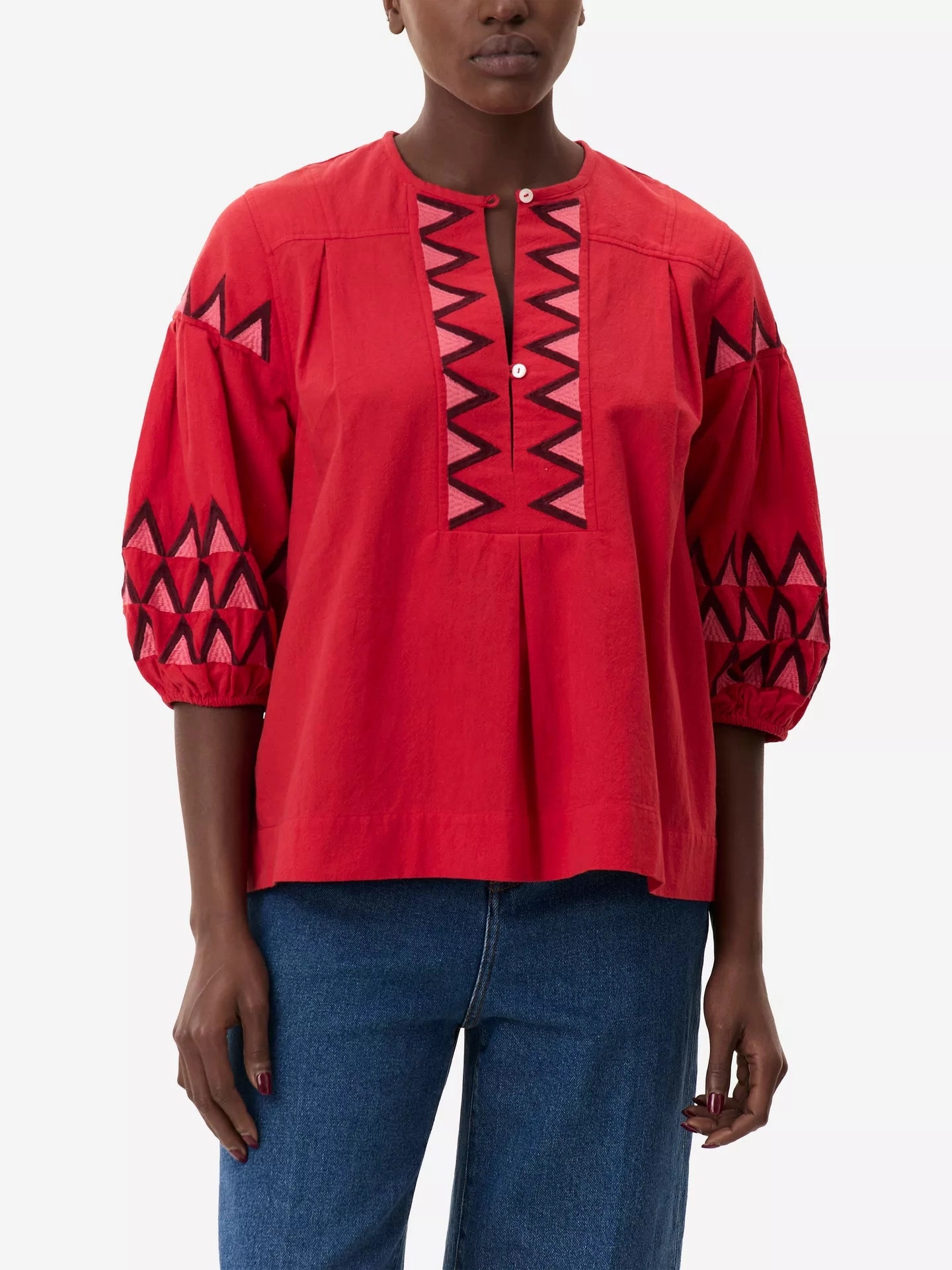 Leon & Harper Cacia Red Blouse