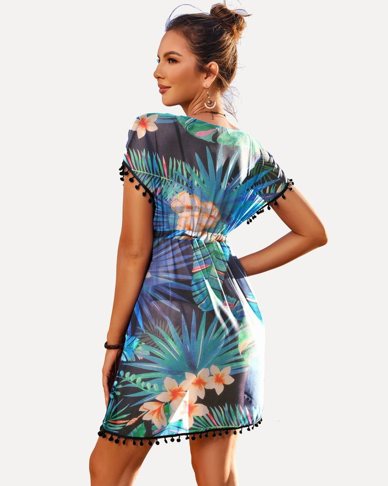 Leopard Print Swimsuit Cover Ups