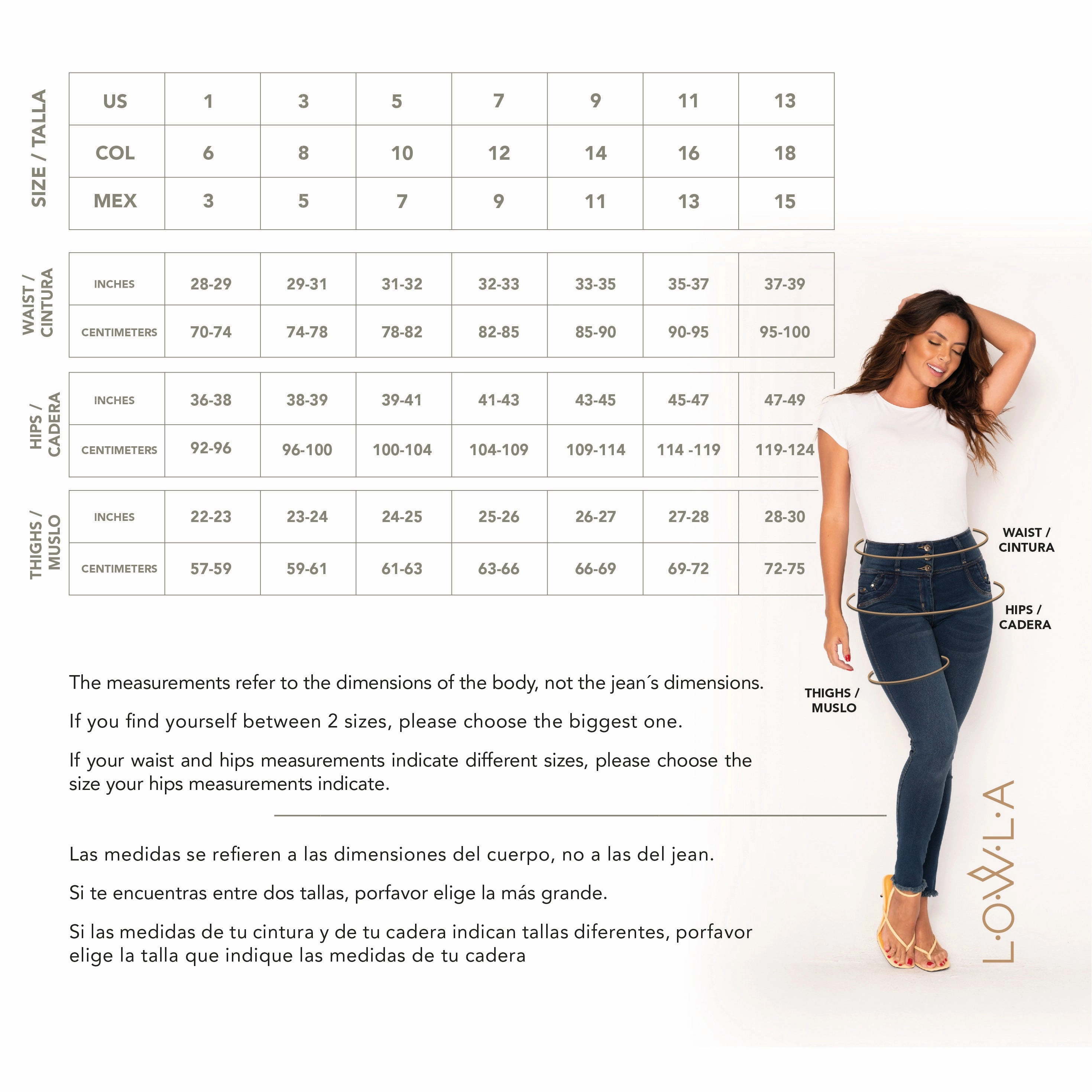 LOWLA 212726 | High Rise Wide Leg Bootcut Colombian Jeans with Removable Pads