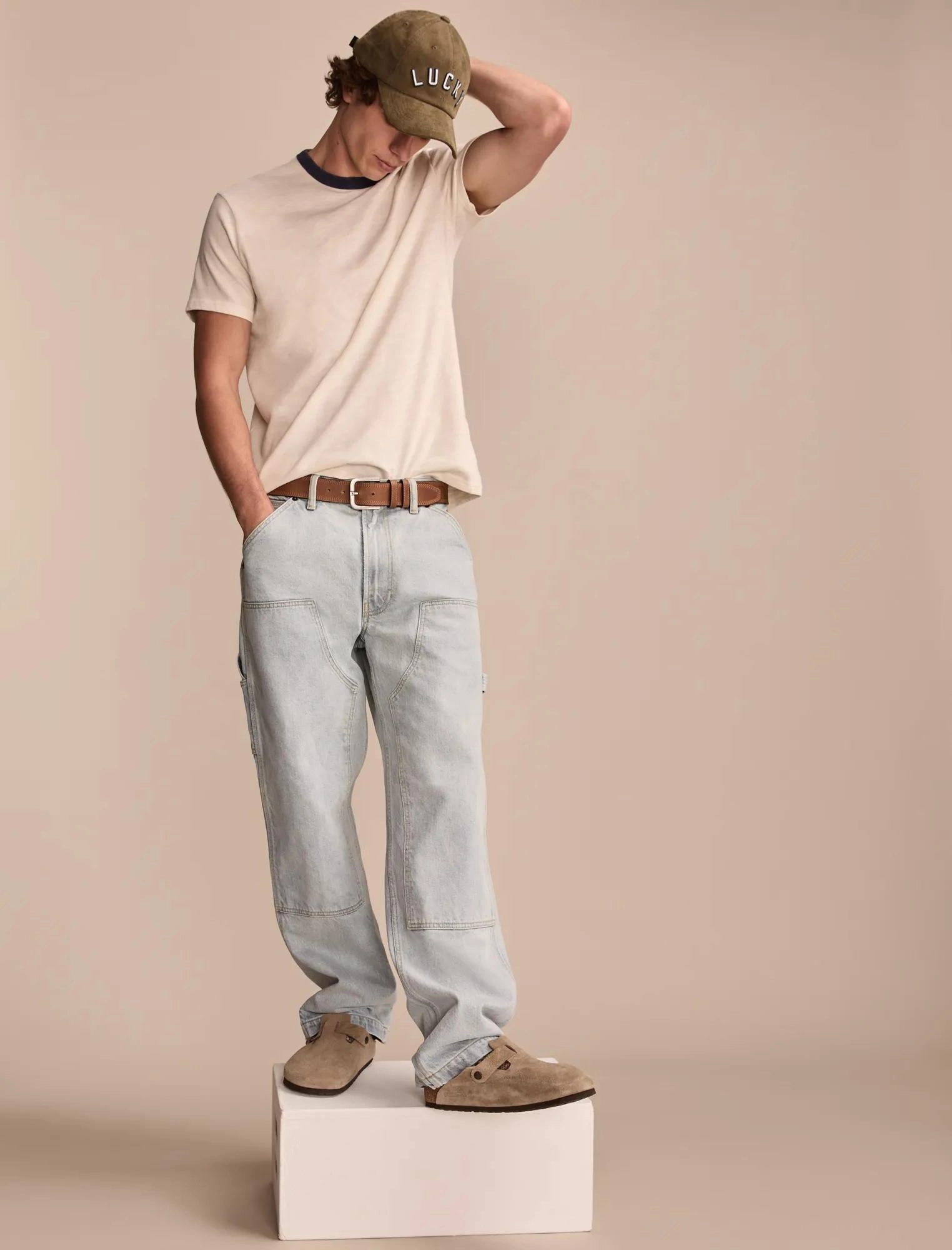 Lucky Brand Men's Weekend Jersey Ringer Tee
