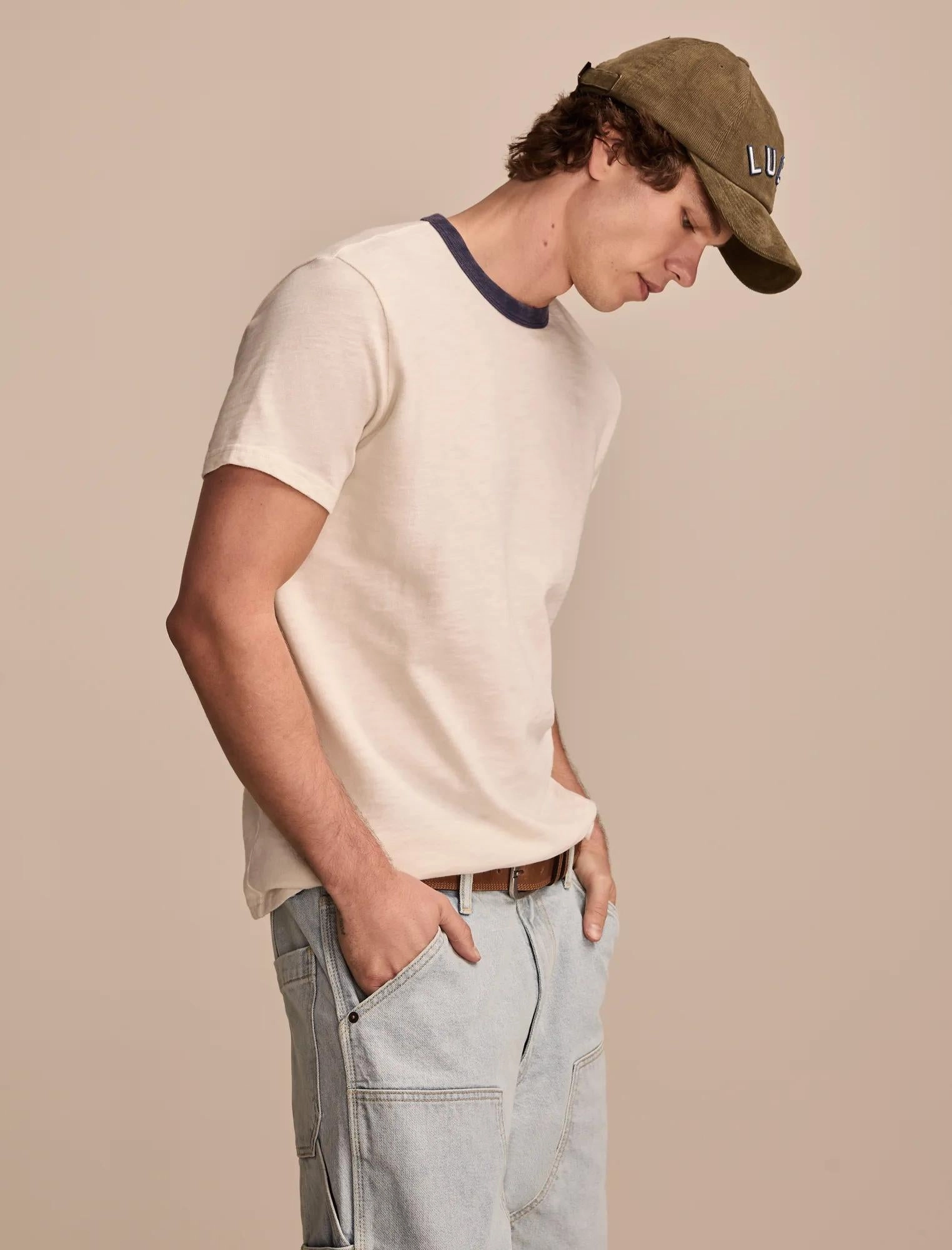 Lucky Brand Men's Weekend Jersey Ringer Tee