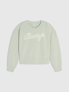 LULULEMON KOHLRABI GREEN PERFECTLY OVERSIZED CROPPED CREW