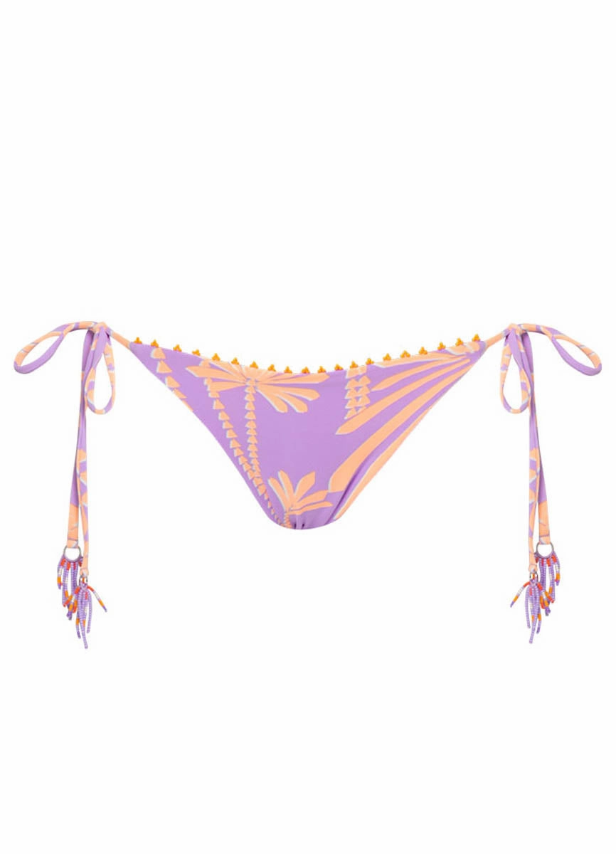 Maaji Lilac Ferns Sunning Low Rise Tie Side Bikini Bottom