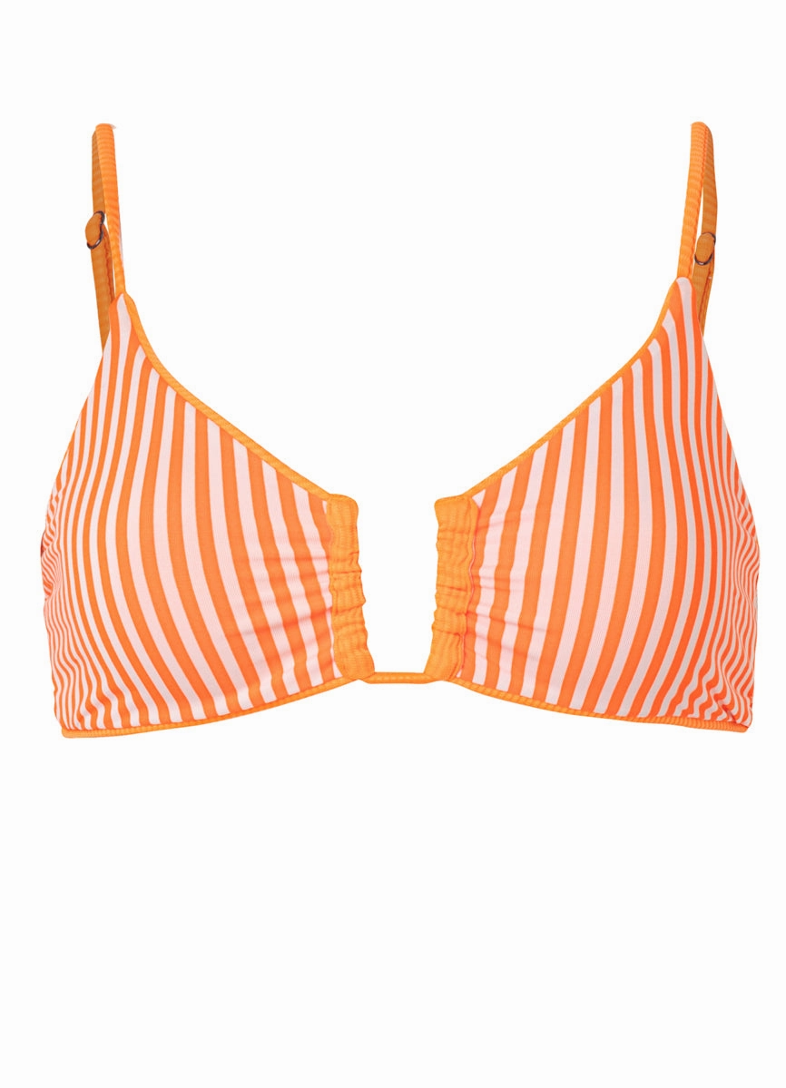 Maaji Neon Orange Bia U Wire Bralette Bikini Top