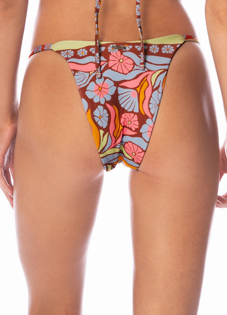 Maaji Pattern Scope Micro Midi Regular Rise Single Strap Bikini Bottom
