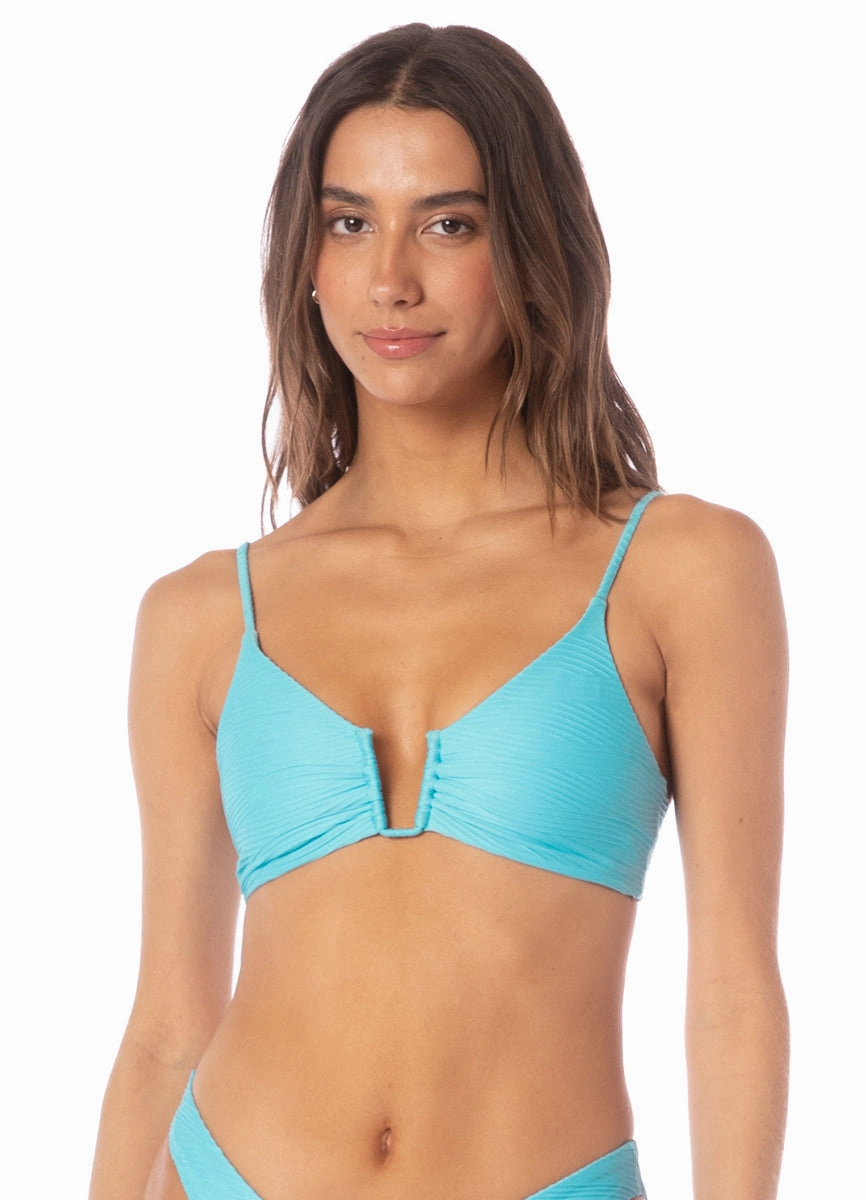 Maaji Sea Blue Bia U Wire Bralette Bikini Top