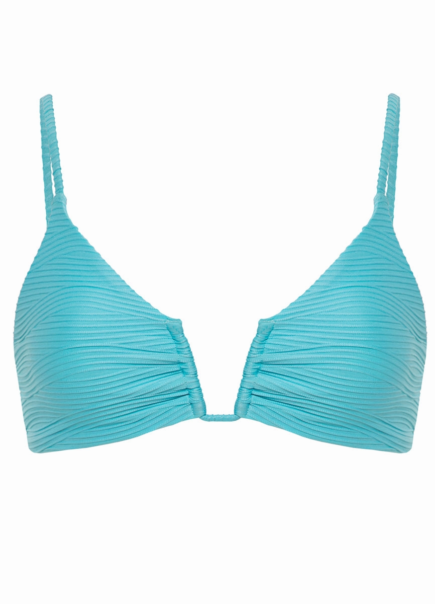 Maaji Sea Blue Bia U Wire Bralette Bikini Top
