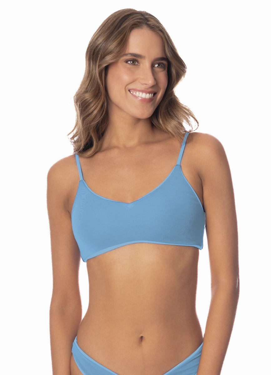 Maaji Stone Blue Praia Classic Bralette Bikini Top
