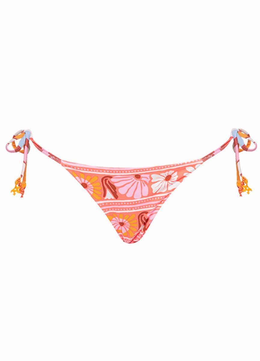 Maaji Swizzle Blossom Sunning Low Rise Tie Side Bikini Bottom