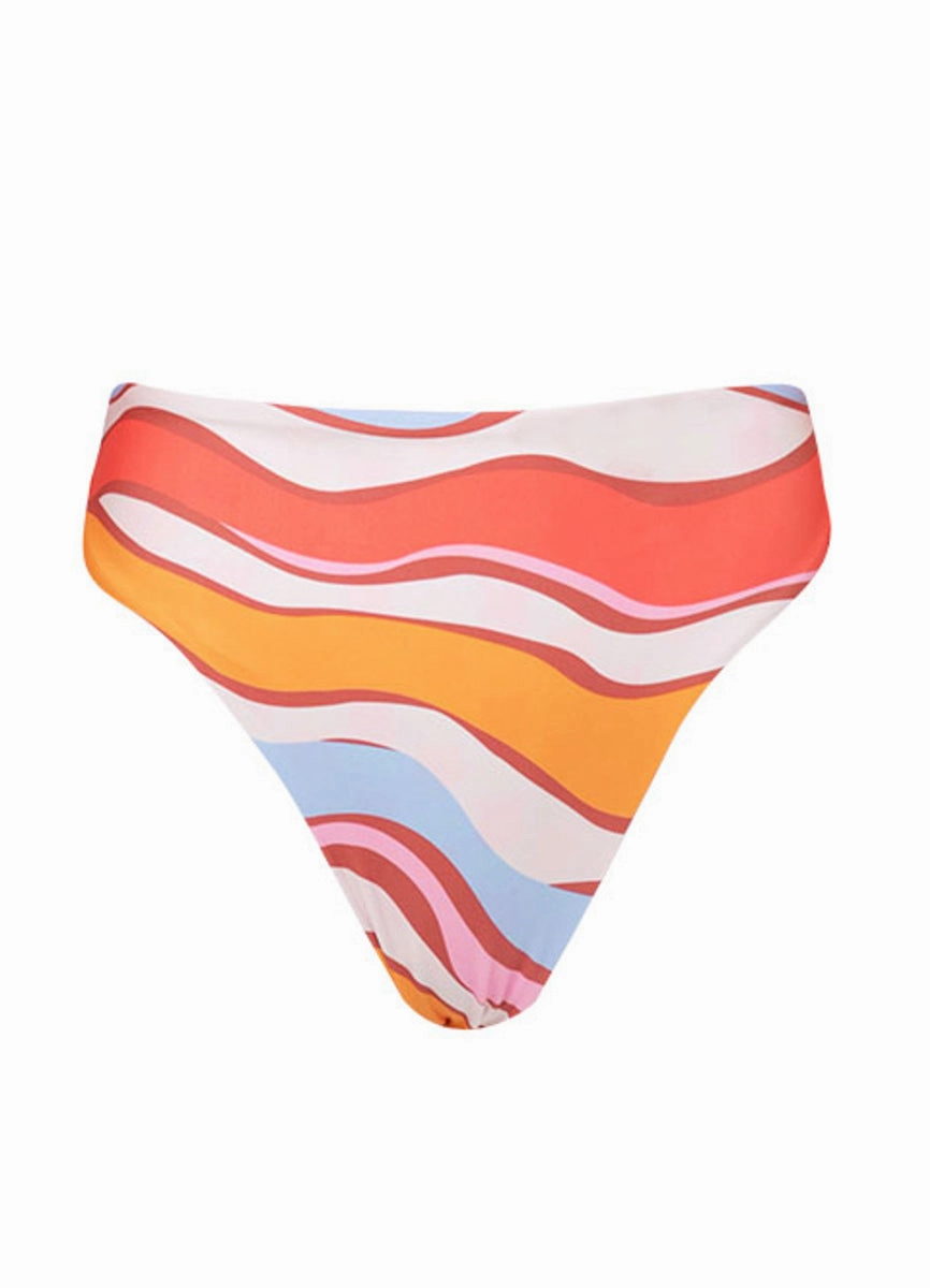 Maaji Swizzle Blossom Yuki High Rise Thin Side Bikini Bottom