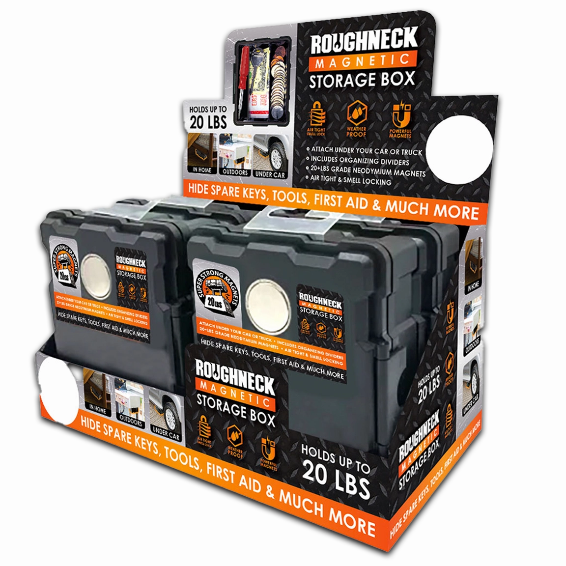 Magnetic Storage Box - 4 Pieces Per Retail Ready Display 41592