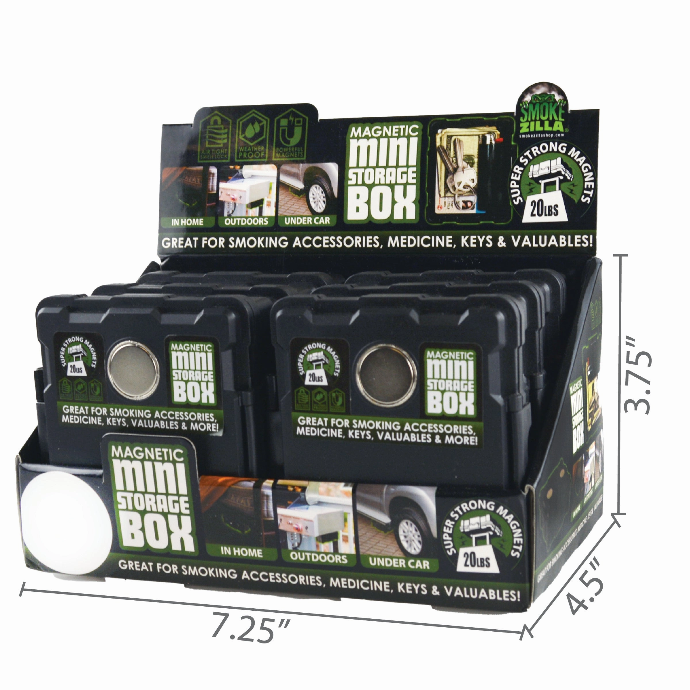 Magnetic Storage Box - 6 Pieces Per Retail Ready Display 22259