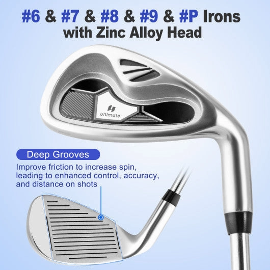Men¡¯s Profile Complete Golf Club Package Set Includes 10 Pieces-Black
