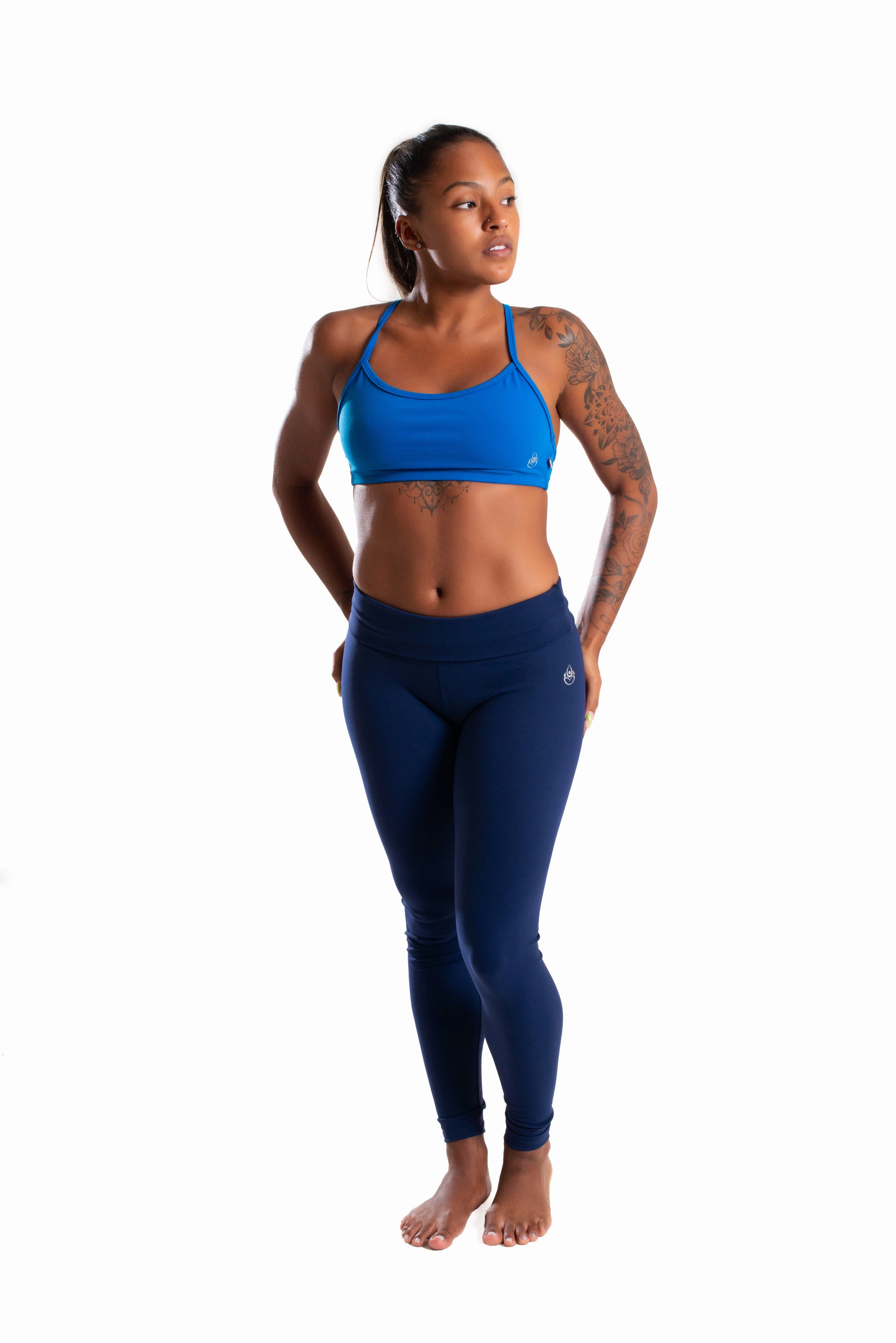 Mid-Rise Legging, Navy Blue,  Cool Form Light