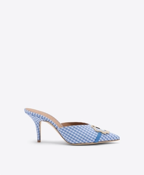 Missy 70 Blue Gingham Mules