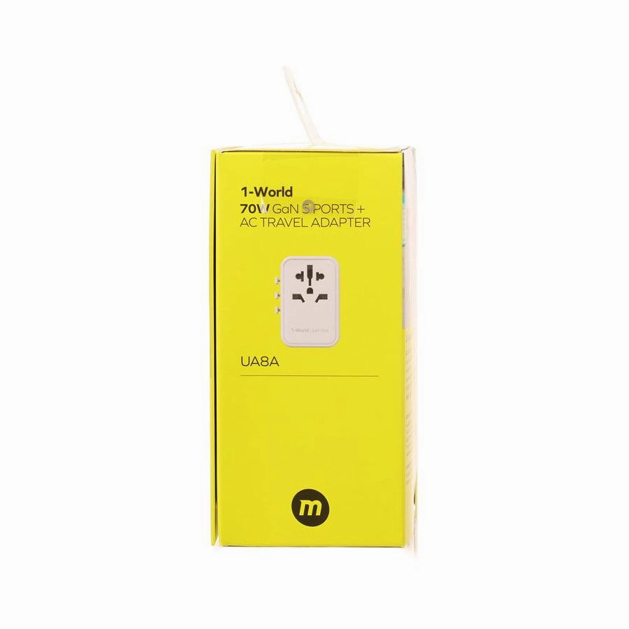 MOMAX 1-World 70W Gan Travel Adaptor - White