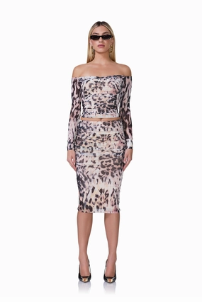 Odilla Top - Warm Leopard
