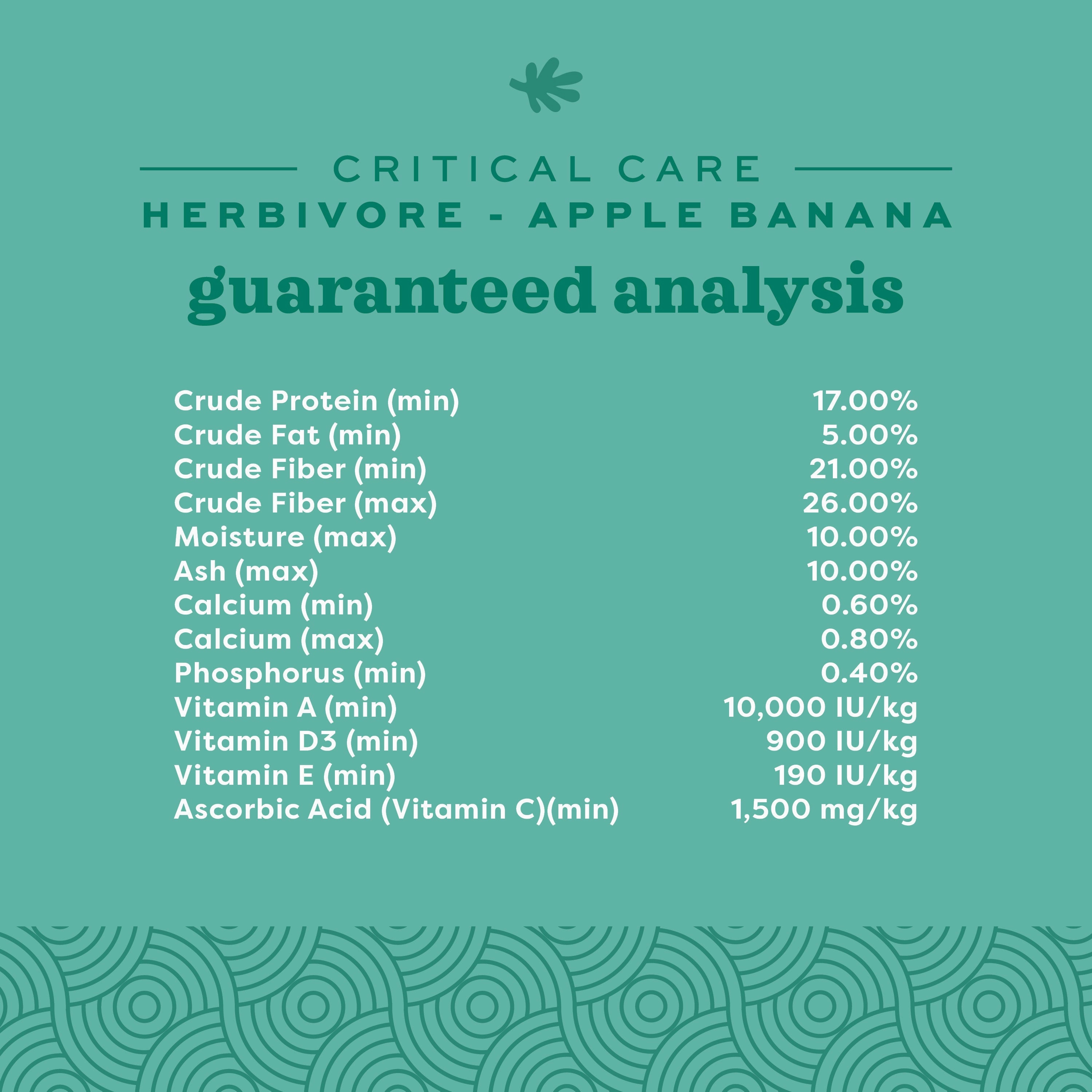 Oxbow Animal Health Critical Care Herbivore Apple-Banana (141g)