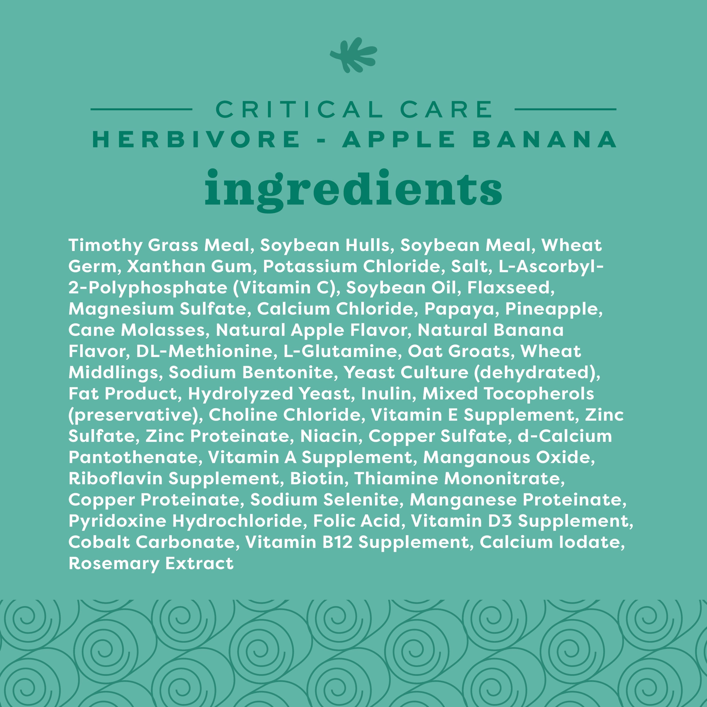 Oxbow Animal Health Critical Care Herbivore Apple-Banana (141g)