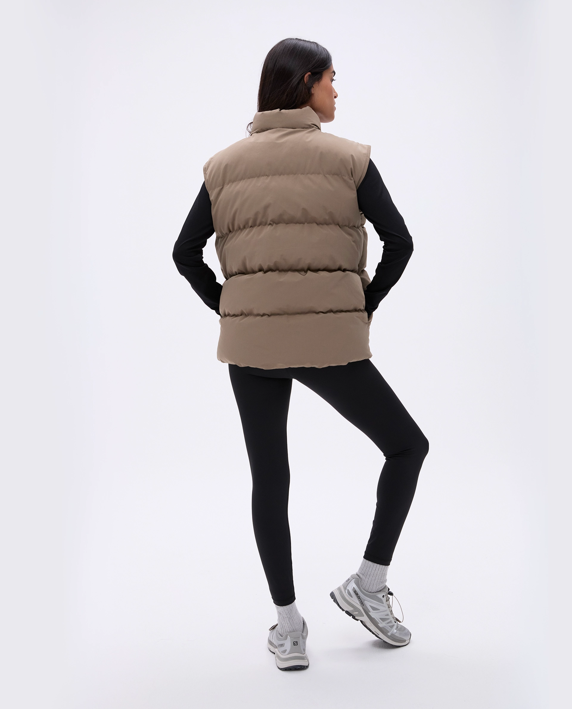 Padded Oversized Gilet - Cocoa Brown