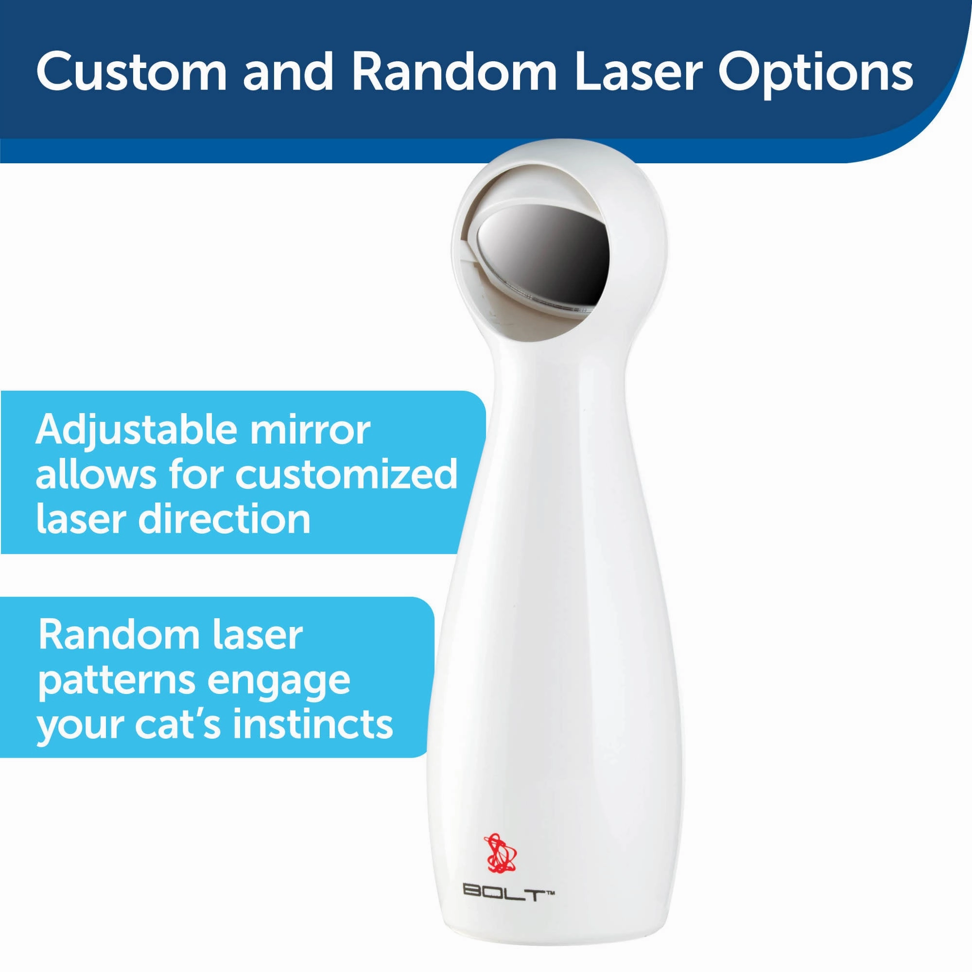 PetSafe Bolt Automatic, Interactive Laser Cat Toy - Adjustable Laser with Random Patterns