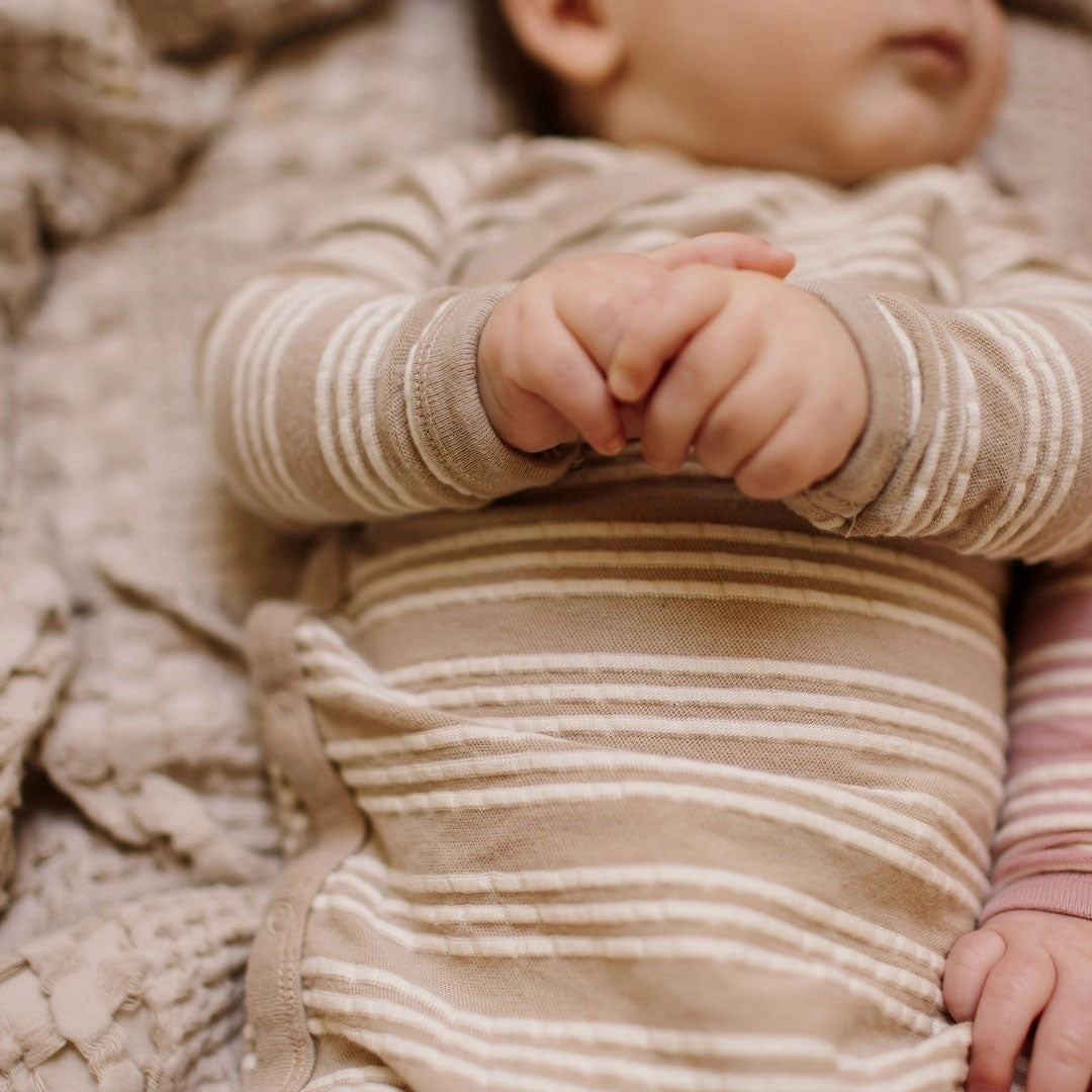 Raised Stripe Jumpsuit - Hummus