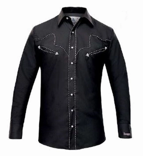 Rangers Desierto 010CA01 Western Shirt Black