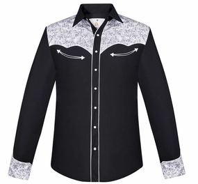 Rangers Ropa Black 159CA01 Western Shirt