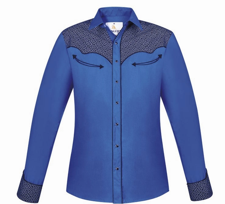 Rangers Ropa Blue 159CA01 Western Shirt