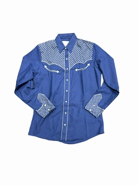 Rangers Ropa Navy 159CA01 Western Shirt
