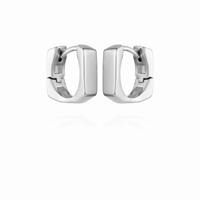 Rectangle Huggie Hoop Earrings
