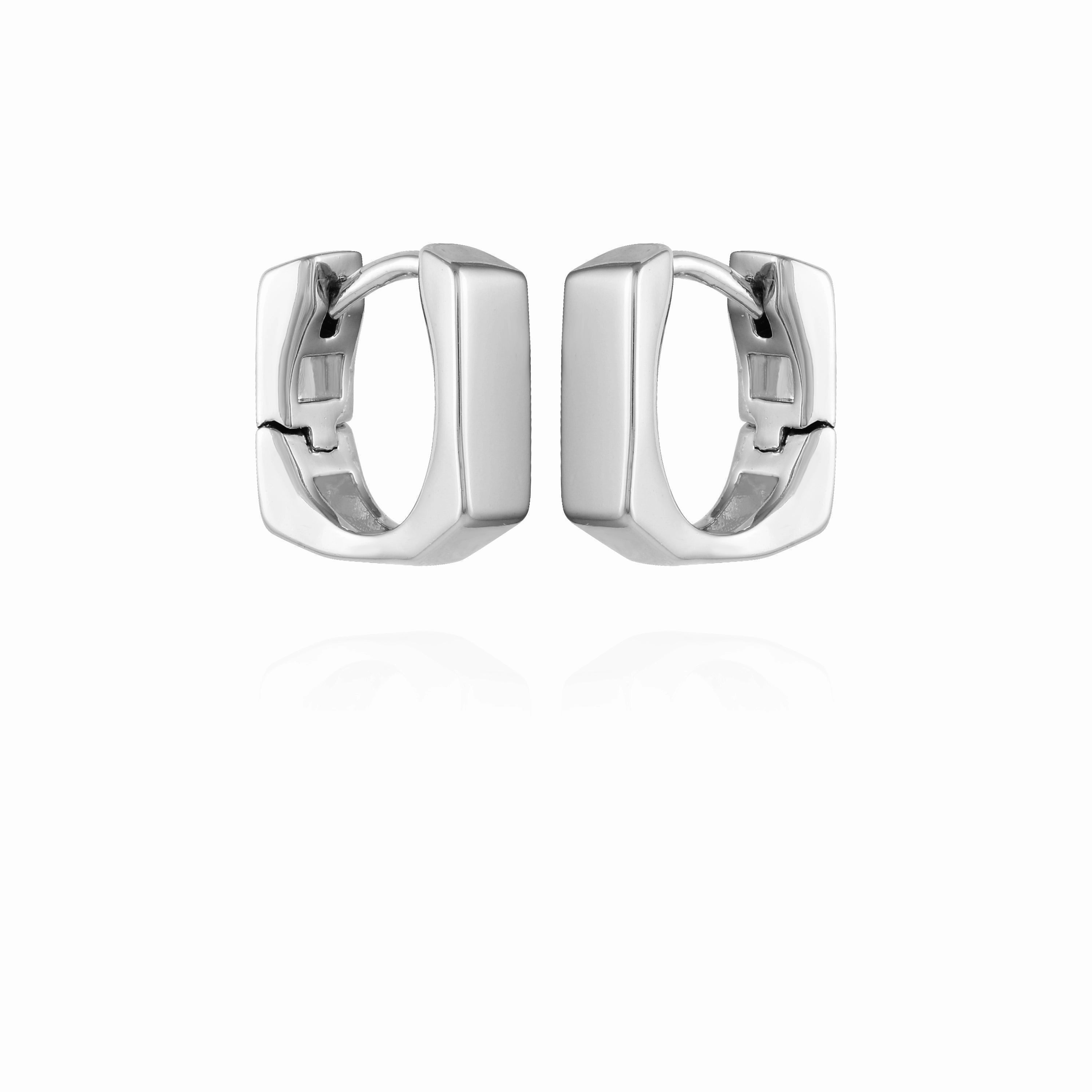 Rectangle Huggie Hoop Earrings