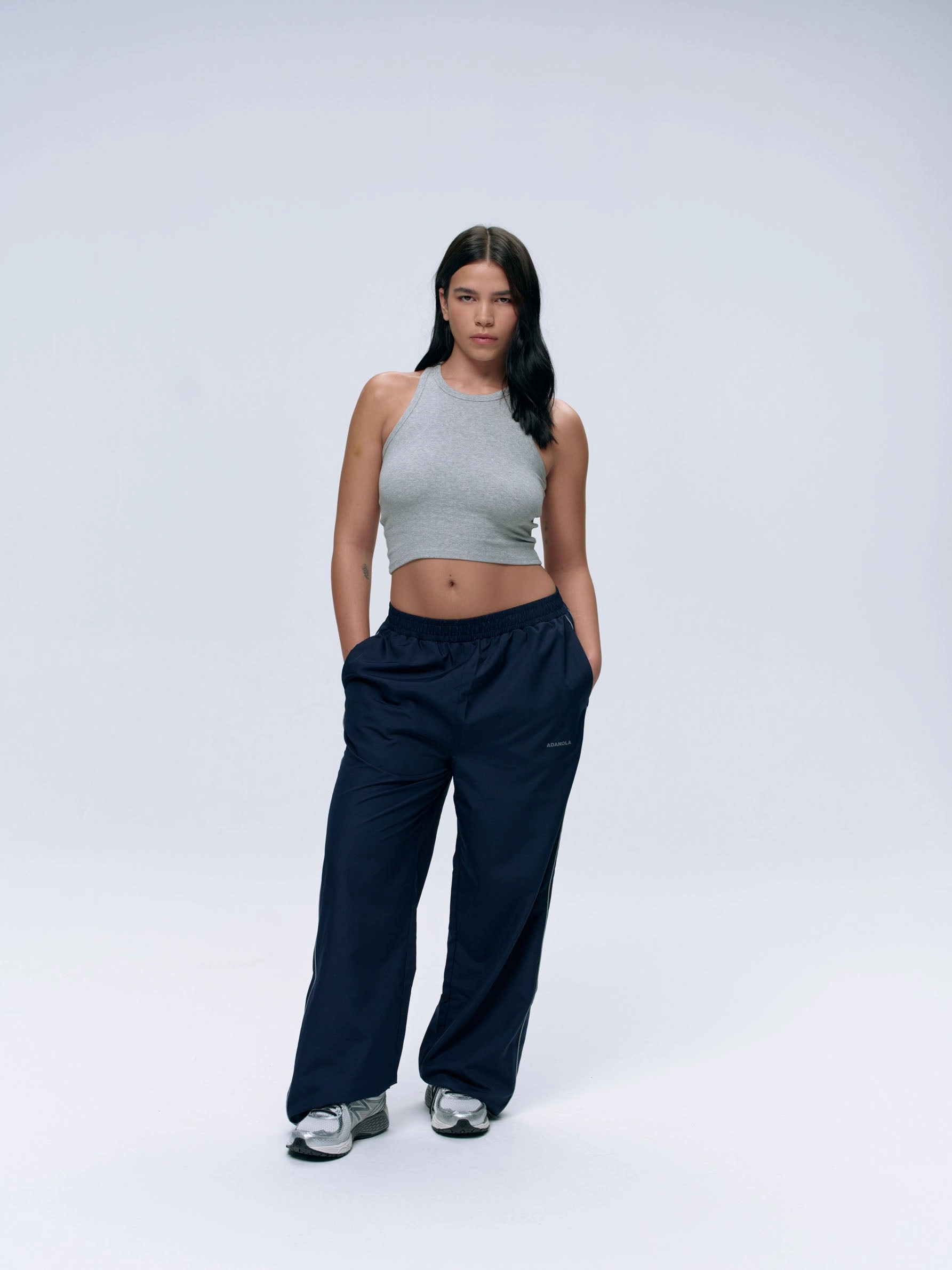 Rib Tank Top - Light Grey Melange