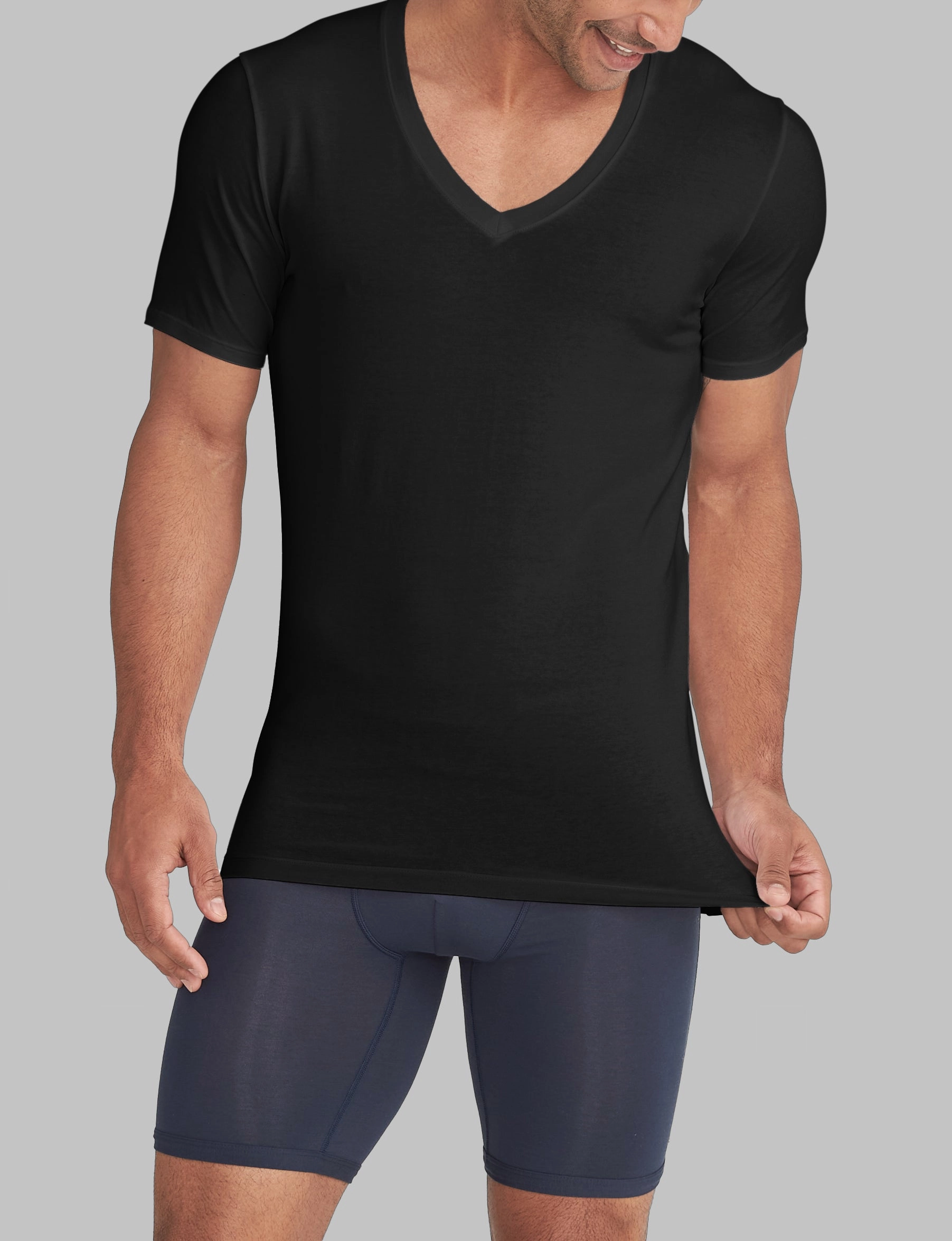 Second Skin Deep V-Neck Stay-Tucked Undershirt (3-Pack)