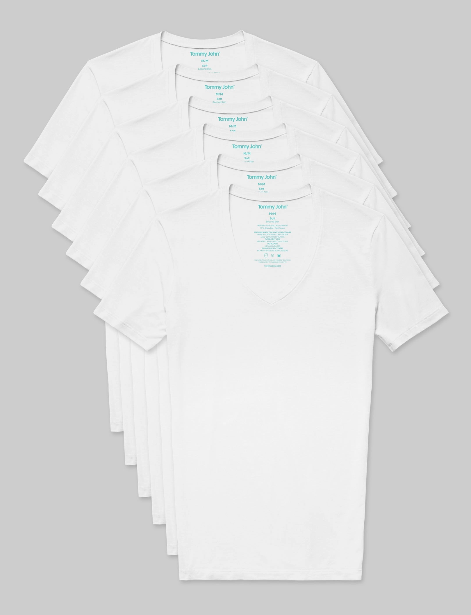Second Skin Deep V-Neck Stay-Tucked Undershirt (6-Pack)