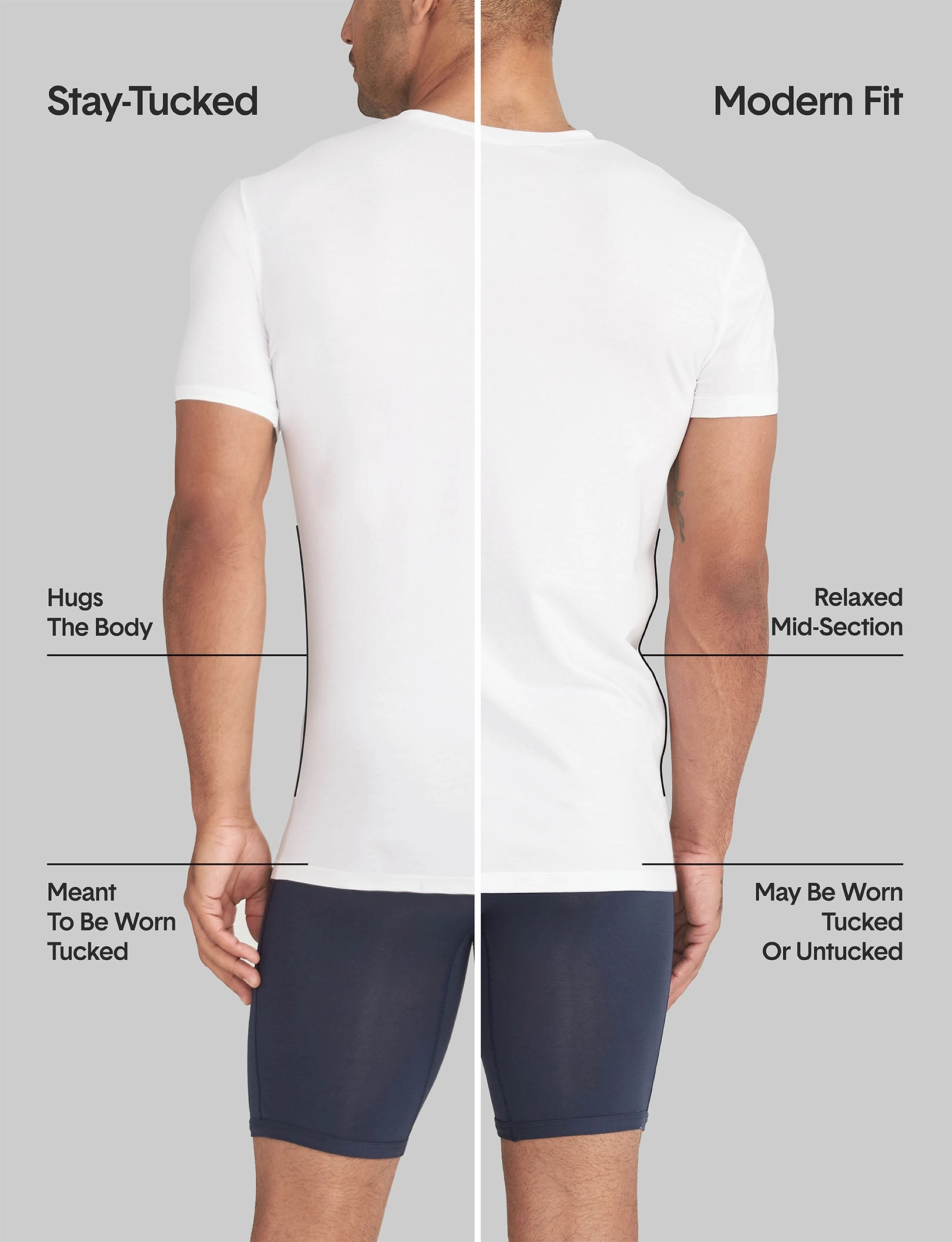 Second Skin High V-Neck Modern Fit Undershirt (6-Pack)