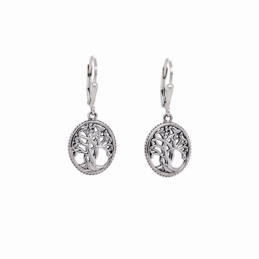 Silver Tree of Life Earrings Small
