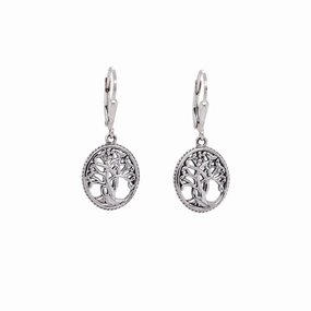 Silver Tree of Life Earrings Small