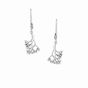 Silver Tree of Life Hook Earrings Small