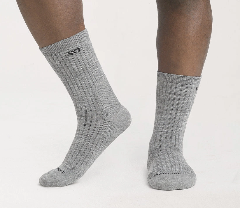 Solid Cushioned Micro Crew Socks