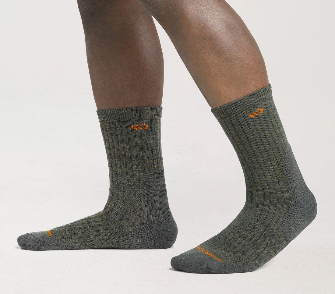 Solid Cushioned Micro Crew Socks