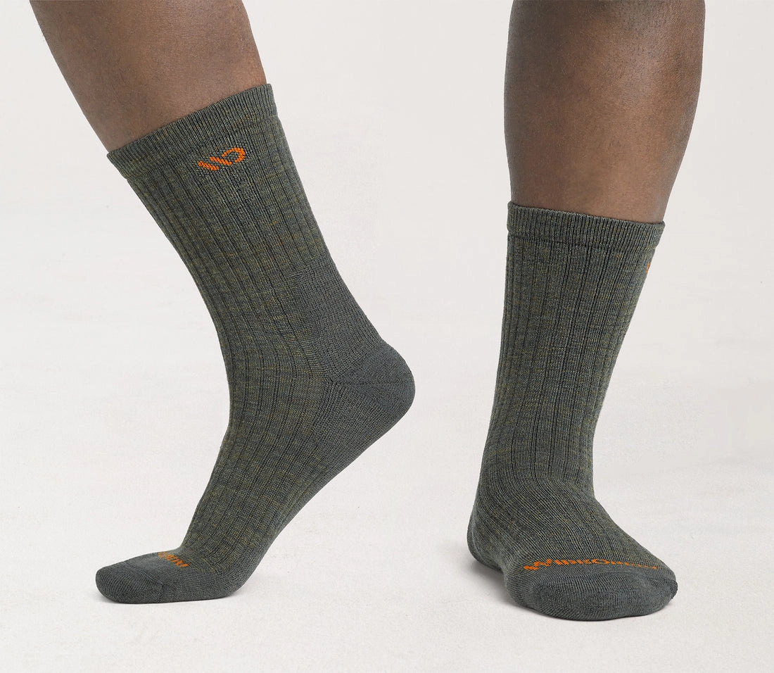 Solid Cushioned Micro Crew Socks