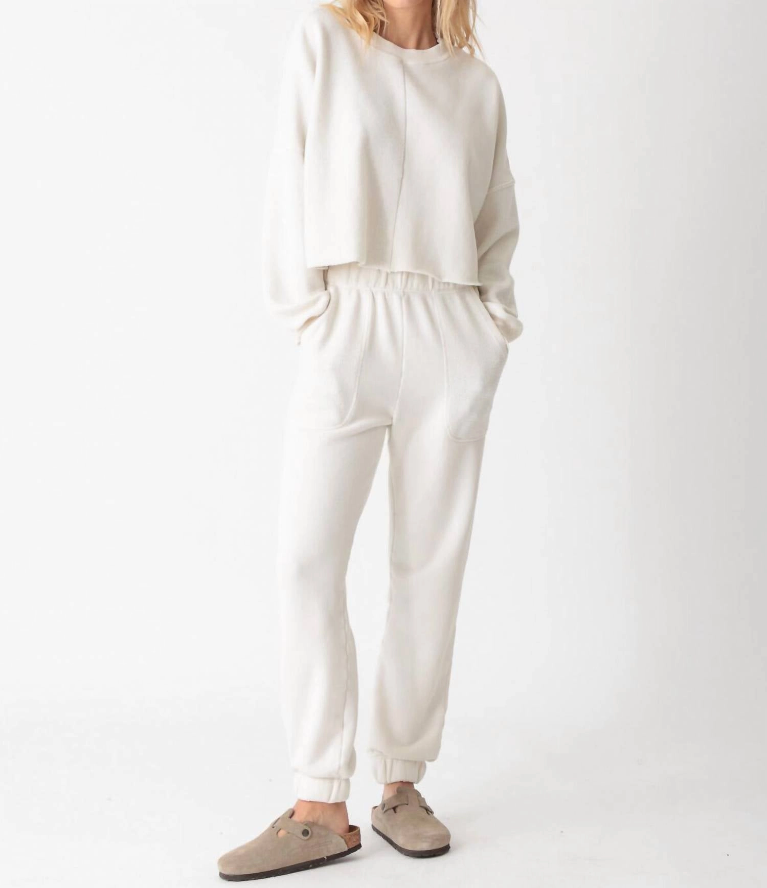 Tai Sherpa Sweatshirt In Ivory