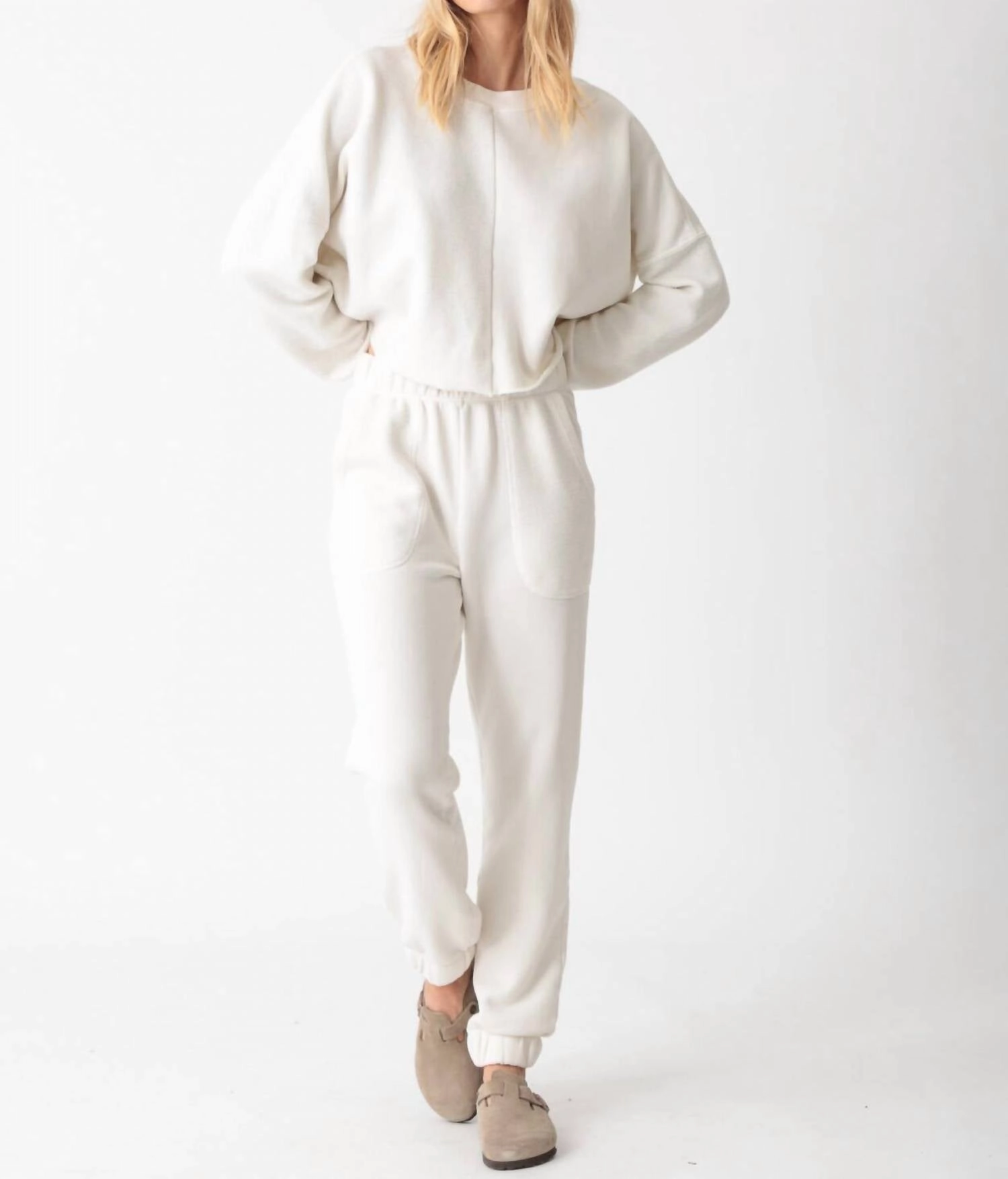 Tai Sherpa Sweatshirt In Ivory